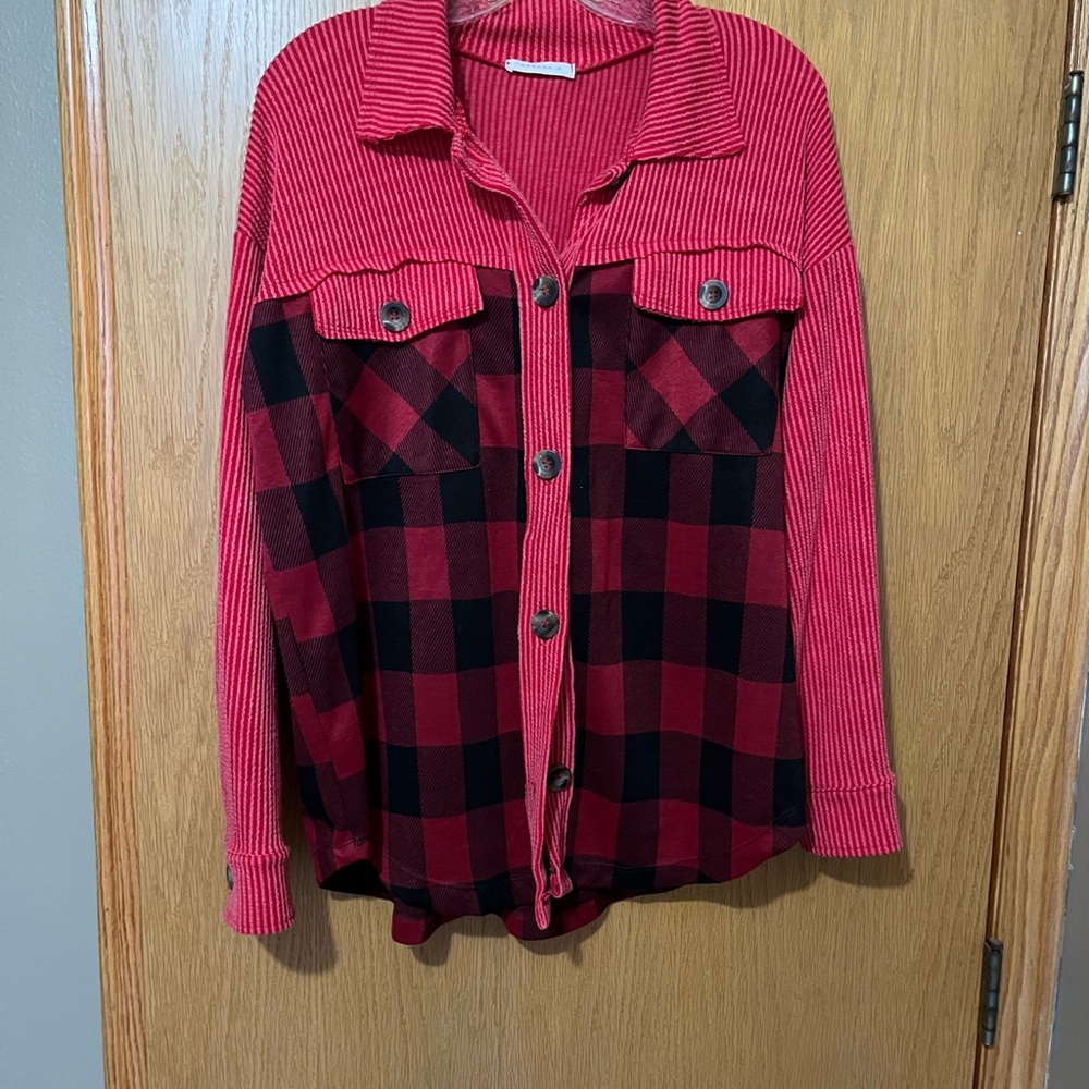 Red and Black Plaid Shirt